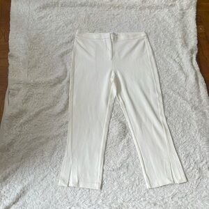 Maison d’Amelie White Ribbed Pants